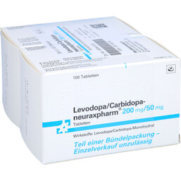 Abbildung: Levodop neuraxpharm 200 / 50 mg Tabletten 200 St, Tabletten PZN 02918245