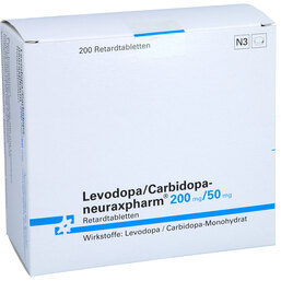 Abbildung: Levodop neuraxpharm 200 / 50mg 200 St, Retard-Tabletten PZN 02918268