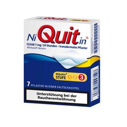 Abbildung: Niquitin Clear 7 mg transdermale Pflaster Pflaster transdermal, 7 St PZN 02919658