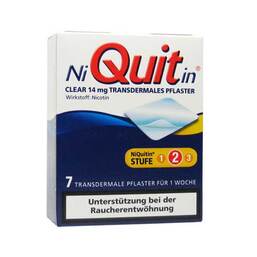 Abbildung: Niquitin Clear 14 mg transdermale Pflaster Pflaster transdermal, 7 St PZN 02919664