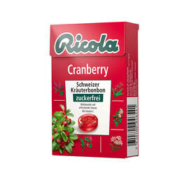 Abbildung: Ricola ohne Zucker Box Cranberry Bonbons 50 g, Bonbons PZN 02922353