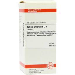 Abbildung: DHU Kalium chloratum D 3 Tabletten Tabletten, 200 St PZN 02925535