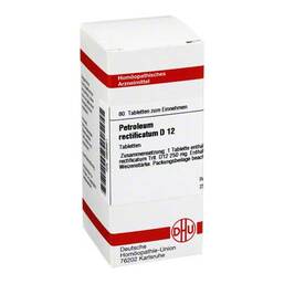Abbildung: Petroleum rectificatum D 12 Tabletten Tabletten, 80 St PZN 02928901