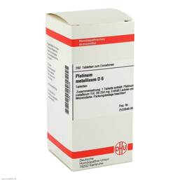 Abbildung: Platinum metallicum D 6 Tabletten Tabletten, 200 St PZN 02929409