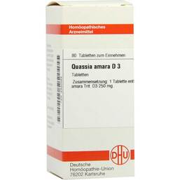 Abbildung: Quassia D 3 Tabletten Tabletten, 80 St PZN 02930022