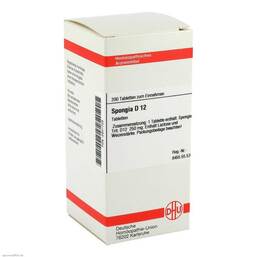 Abbildung: Spongia D 12 Tabletten Tabletten, 200 St PZN 02931725