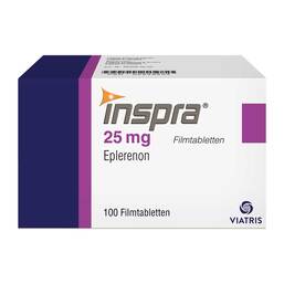 Abbildung: Inspra 25 mg Filmtabletten 100 St, Filmtabletten PZN 02949234