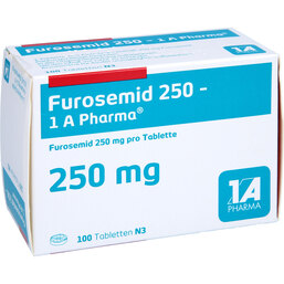 Abbildung: Furosemid 250 1A Pharma Tabletten 100 St, Tabletten PZN 02950906