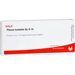 Abbildung: Plexus Lumbalis GL D 15 Ampullen 10X1 ml, Ampullen PZN 02951225