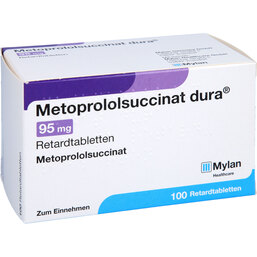 Abbildung: Metoprololsuccinat dura 95mg Retardtabletten 100 St, Retard-Tabletten PZN 02953075
