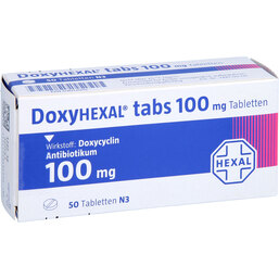 Abbildung: Doxyhexal tabs 100 Tabletten 50 St, Tabletten PZN 03012015
