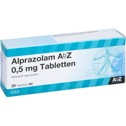 Abbildung: Alprazolam AbZ 0,5 mg Tabletten 20 St, Tabletten PZN 03024662