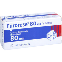 Abbildung: Furorese 80 mg Tabletten 50 St, Tabletten PZN 03030177