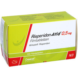 Abbildung: Risperidon Atid 0,5 mg Filmtabletten 100 St, Filmtabletten PZN 03031076
