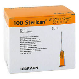 Abbildung: Sterican Kanüle Luer-Lok 0,90x40mm Größe 1 gelb 100 St, Kanüle PZN 03034494