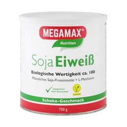 Abbildung: Megamax Soja Eiweiß Schoko Pulver Pulver, 750 g PZN 03034577