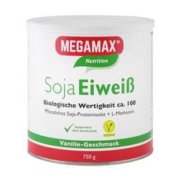 Abbildung: Megamax Soja Eiweiß Vanille Pulver Pulver, 750 g PZN 03034583