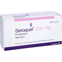 Abbildung: Seroquel 200 mg Filmtabletten 100 St, Filmtabletten PZN 03051334