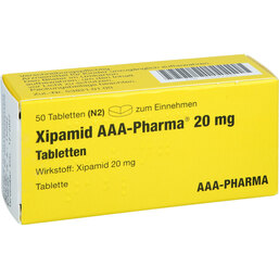 Abbildung: Xipamid 20 mg AAA Pharma Tabletten 50 St, Tabletten PZN 03062295