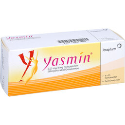 Abbildung: Yasmin Filmtabletten 6X21 St, Filmtabletten PZN 03071851