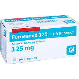 Abbildung: Furosemid 125 1A Pharma Tabletten 100 St, Tabletten PZN 03075470