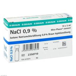 Abbildung: Kochsalzlösung 0,9% Miniplasco connect Injektionslösung, 10X5 ml PZN 03079870