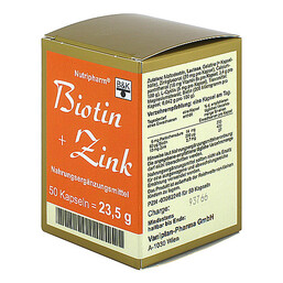 Abbildung: Biotin + Zink Kapseln Kapseln, 50 St PZN 03082240