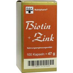 Abbildung: Biotin + Zink Kapseln Kapseln, 100 St PZN 03082257