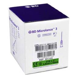 Abbildung: BD Microlance Kanüle 21 G 2 0,8x50 mm 100 St, Kanüle PZN 03087088