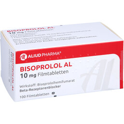 Abbildung: Bisoprolol AL 10 mg Filmtabletten 100 St, Filmtabletten PZN 03090067