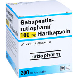 Abbildung: Gabapentin ratiopharm 100 mg Hartkapseln 200 St, Hartkapseln PZN 03090133