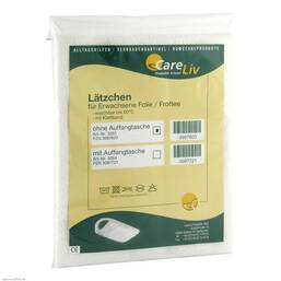 Abbildung: Lätzchen Erwachsene Folie / Frottee weiß mit Klettband 1 St PZN 03097603
