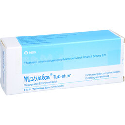 Abbildung: Marvelon Tabletten 6X21 St, Tabletten PZN 03099973