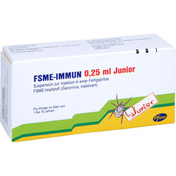 Abbildung: FSME Immun 0,25 ml Junior Injektionsuspension i.e.FS.ohne kanüle 1 St, Injektionssuspension PZN 03100529