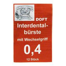 Abbildung: Interdentalbürste 0,4 mit Wechselgriff Doft 12 St, Zahnbürste PZN 03109418