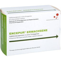 Abbildung: Encepur Erwachsene Fertigspritzen 10X0.5 ml, Fertigspritzen PZN 03118050