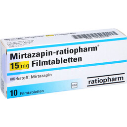 Abbildung: Mirtazapin ratiopharm 15 mg Filmtabletten 10 St, Filmtabletten PZN 03120265