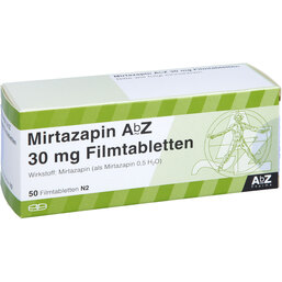 Abbildung: Mirtazapin AbZ 30 mg Filmtabletten 50 St, Filmtabletten PZN 03123140