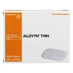 Abbildung: Allevyn Thin 5x6 cm dünne Wundauflage Verband, 10 St PZN 03126902