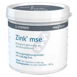 Abbildung: Zink II Mse 1,25 mg Tabletten Tabletten, 360 St PZN 03132989