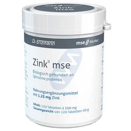 Abbildung: Zink II Mse 1,25 mg Tabletten Tabletten, 120 St PZN 03132995