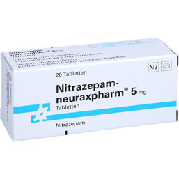 Abbildung: Nitrazepam neuraxpharm 5 mg Tabletten 20 St, Tabletten PZN 03146951