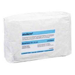 Abbildung: Aluderm Kompressen 10x15cm 50 St, Kompressen PZN 03147318