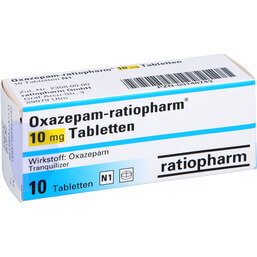Abbildung: Oxazepam ratiopharm 10 mg Tabletten 10 St, Tabletten PZN 03148743