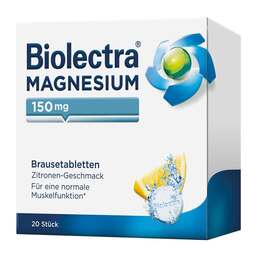 Abbildung: Biolectra Magnesium Brausetabletten 20 St, Brausetabletten PZN 03154382