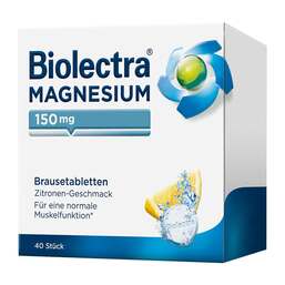 Abbildung: Biolectra Magnesium Brausetabletten 40 St, Brausetabletten PZN 03154399