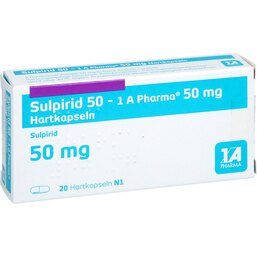 Abbildung: Sulpirid 50 1A Pharma Hartkapseln 20 St, Hartkapseln PZN 03157050