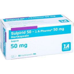 Abbildung: Sulpirid 50 1A Pharma Hartkapseln 50 St, Hartkapseln PZN 03157162