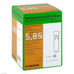 Abbildung: Natriumchlorid 5,85% Braun Mpc Infusionslösung -Konzentrat 20X20 ml, Infusionslösungskonzentrat PZN 03158635