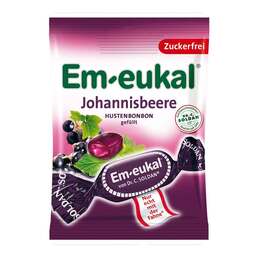 Abbildung: Em-eukal Hustenbonbons Johannisbeere gefüllt zuckerfrei Bonbons, 75 g PZN 03166304